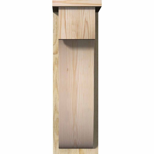 Del Monte Rough Sawn Corbel W/Backplate, Douglas Fir, 8W X 10D X 26H